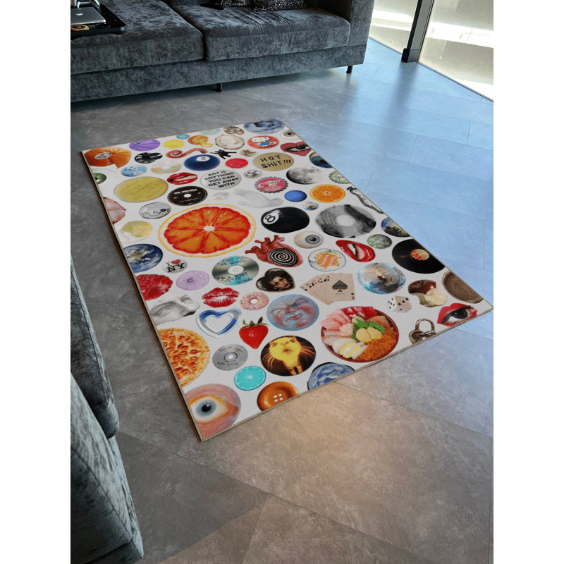 Tapis décoratif multicolore Mira, Rectangle 4 pi 11,06 po x 9 pi 10,11 po