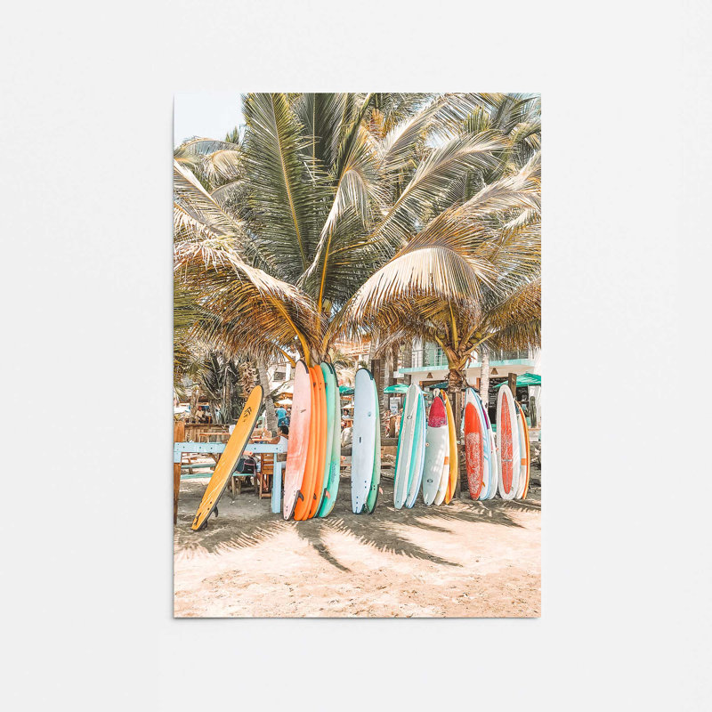 Imprimé Surf's Paradise, Papier, H 16 po x l 12 po x P 0,1 po