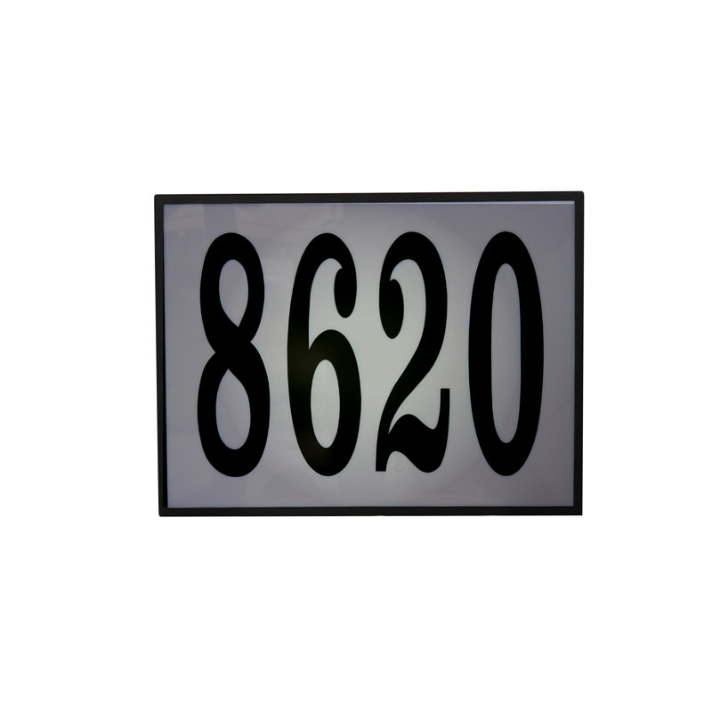 Extra-Large Black Steel LED Address Plaque
