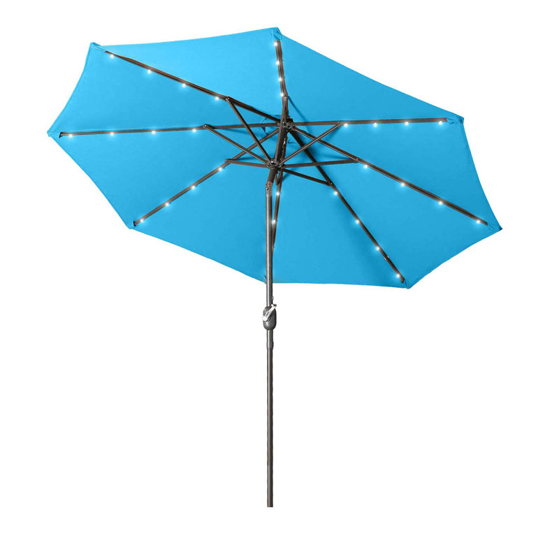Parasol de marché 9 pi Dimitria, Bleu ciel