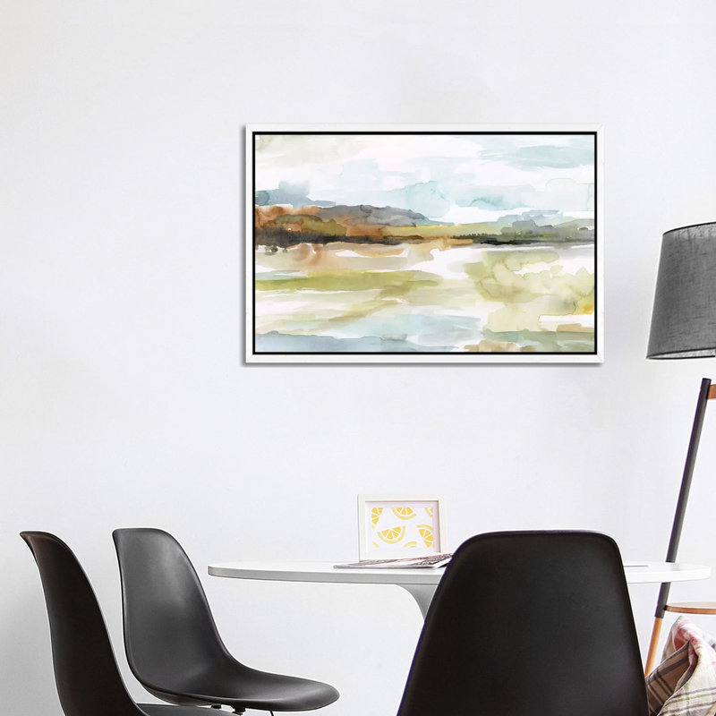 Faraway by Nan - Painting on Canvas, 101.6 cm H x 66.04 cm W, White Framed