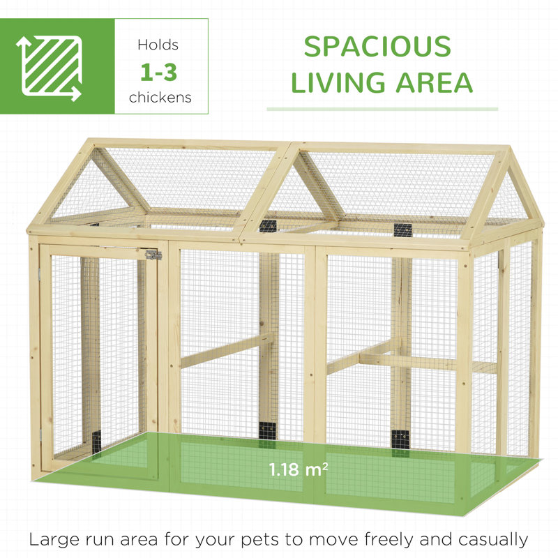 Grand poulailler, parc en bois pour 1 à 3 poulets, ferme extérieure, combinable, avec perchoirs et portes, peinture de revêtement résistante aux intempéries
