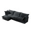 Canapé modulaire en L avec repose-pieds convertible