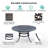 Round Dining Table, Dark Lava Bronze