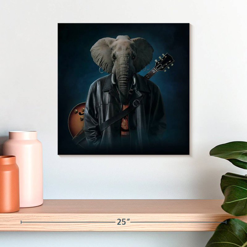 Ketti Elephice Cooper, 16" H x 16" W