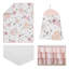 Ensemble de literie pour lit de bébé à motif floral en aquarelle 4 pièces
