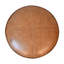 Prange 45cm Wide Genuine Leather Round No Pattern Footstool Ottoman
