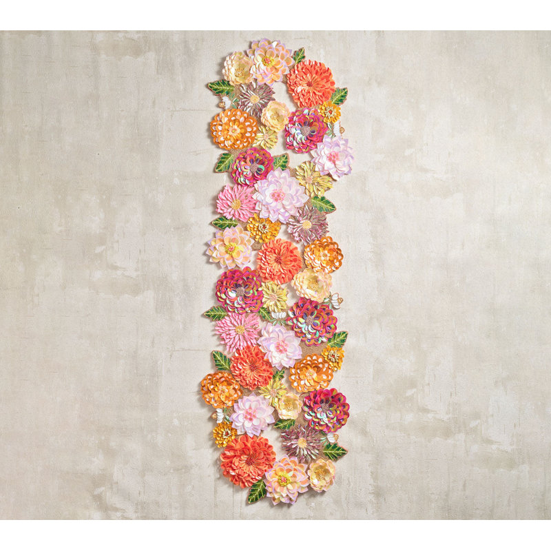 Dahlia Floral Table Runnner, Multicolor