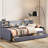 Gray Twin Upholstered Storage Bed With Headboard And Drawers Velvet - Spacious Compartments, Base, Functional Design-1043421101