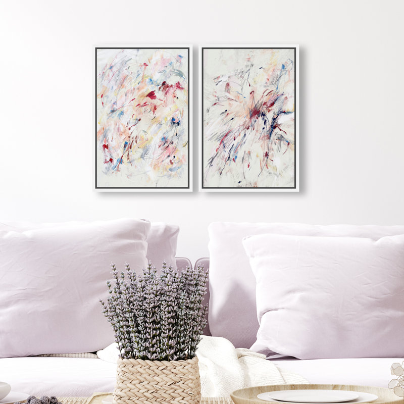 Feels Like Love Set Set by Oliver Gal, 110"H x 74"W, White Floater Frame