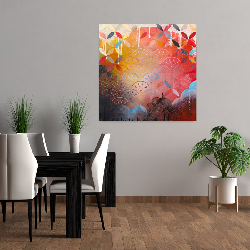 Art abstrait contemporain, patient, 36" H x 36" W