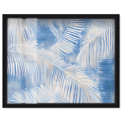 «Sky Palm Silhouettes Shadowbox», art mural côtier par Art Remedy