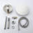 Ceiling Mounted Shower With 10 Inch Head And Adjustable Handheld In Brushed Nickel Component