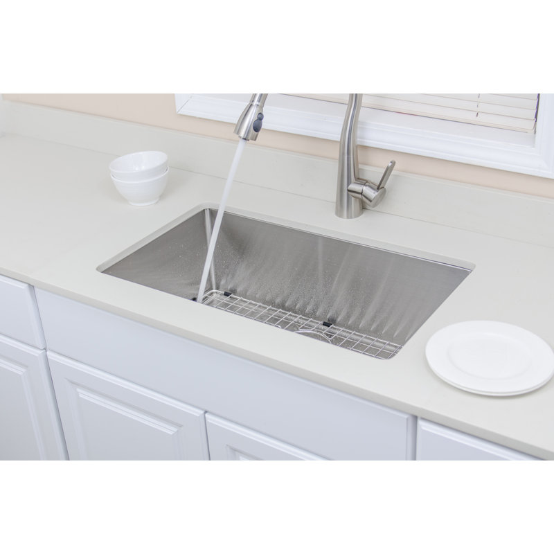 30'' Matte Stainless Steel Undermount Single Bowl Kitchen Sink