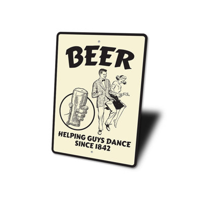 Signe en aluminium «Beer, aidant les garçons»
