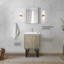 24 po X P 20 po De salle de bain rustique avec comptoir en marbre de culture, robinet en nickel brossé et Miroir-659679896-659679878