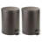 iDesign Round 1.3 Gallon Steel Step Trash Can - Set of 2 - Bronze
