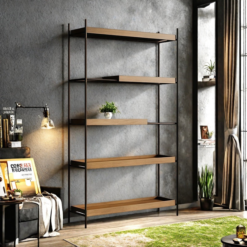 Une bibliothèque pratique pour le rangement, (5 tablettes) H 66,5 po x l 43,3 po x P 11,8 po