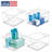 Small Stackable Plastic Bathroom Storage Bin with Handles - Organizer Bin for Bathroom Countertop or Vanity