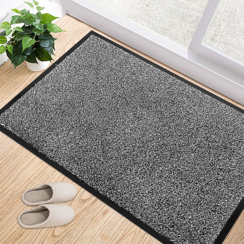 Geathers Non-Slip Solid Color Doormat, Grey, 60cm W x 180cm L
