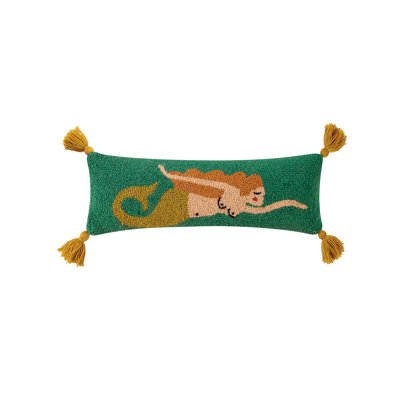 Mira Mermaid Wool Hook Pillow with Tassels