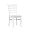Ensemble de 2 chaises de salle à manger à finition échelle blanche en bois de style campagnard décontracté