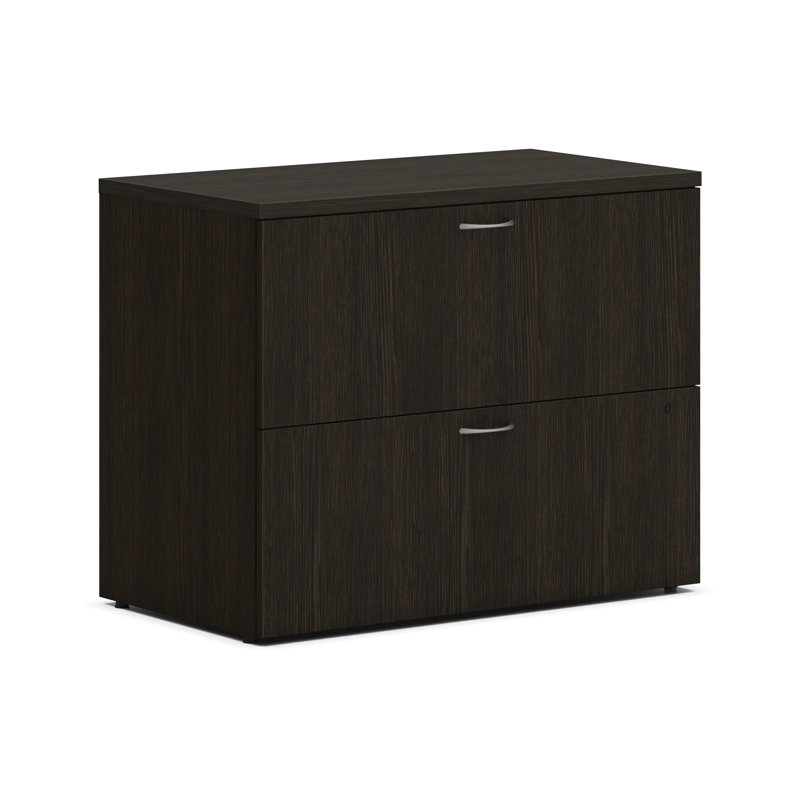 Traditional Mahogany 36" 2-Drawer Lockable Lateral Filing Cabinet