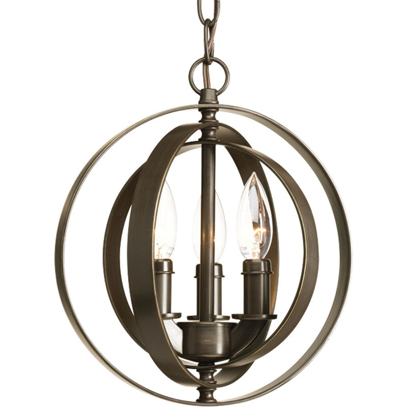 Sudbury 3 - Light Unique/Statement Pendant, Antique Bronze