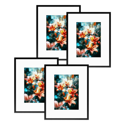 Metal Picture Frame Set with Mat - Basics by Wayfair™