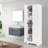 Storage Cabinet With Two Doors, Adjustable Shelf, Mdf Board - Ideal For Bathroom & Office Organization-64221010