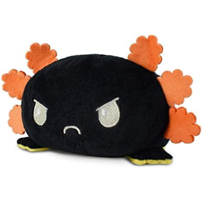The Original Reversible Axolotl Plushie - Yellow + Black - Cute Sensory Fidget Stuffed Animals That Show Your Mood 4 Inch