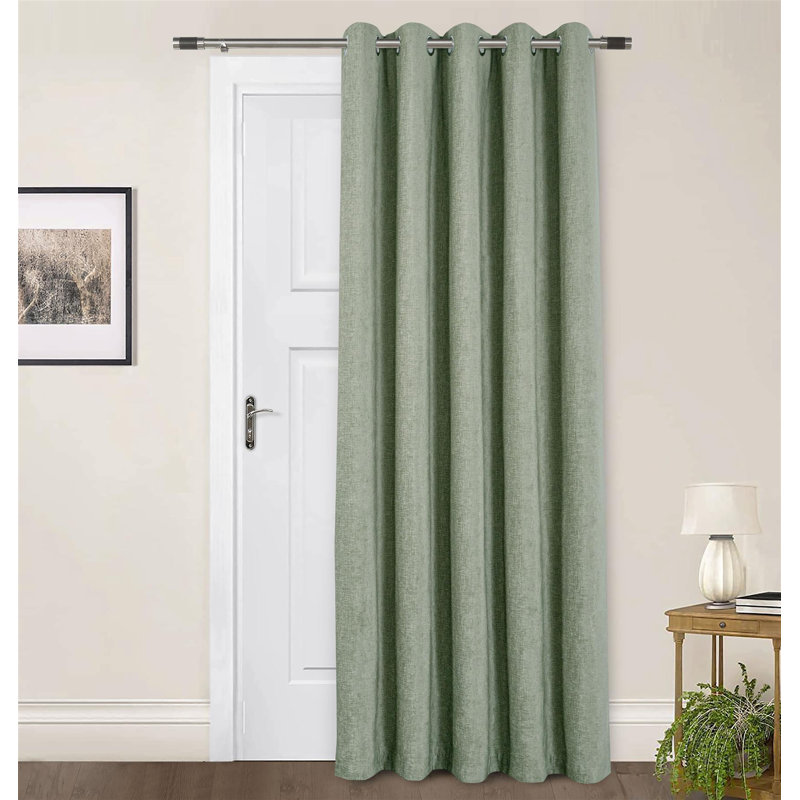 Room Darkening Single Curtain Panel, Green