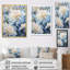 Minimalisme «Blooming Mums» en bleu et blanc II sur toile-97063472-97063473