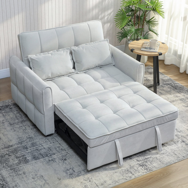 2 Seater Reclining Sofa, Light Grey