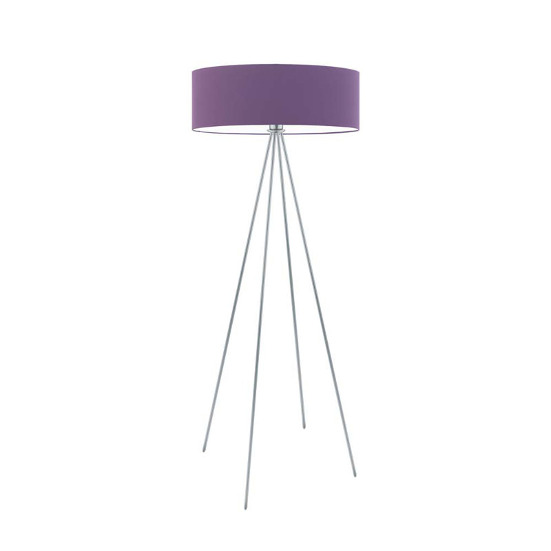 Arnesha 157cm Traditional Floor Lamp, Silver, Violet