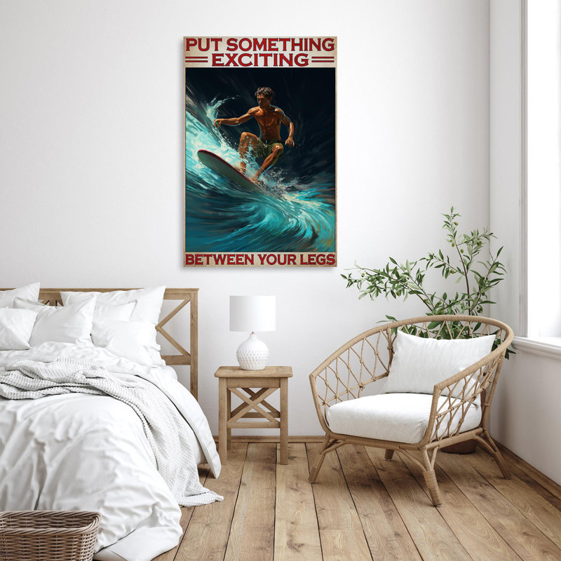 Surfing Put quelque chose excitant - 1 pièce de surf rectangulaire, H 36 po x l 24 po x P 1,25 po