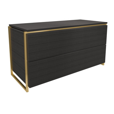Euclid Solid Wood 93cm W 2 - Drawer Chest of Drawers