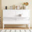 Lit escamotable multifonctionnel en pin blanc compact pour le bureau à domicile