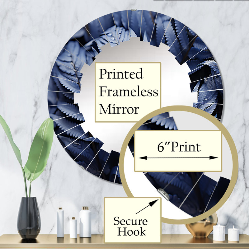 Delassite - Miroir mural moderne rond, 32 po x 32 po