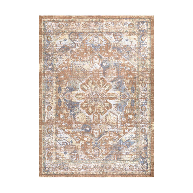 Bickart Floral Area Rug, Rectangle 60 x 110cm