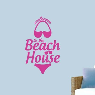 Décalcomanie murale "welcome to the beach house"
