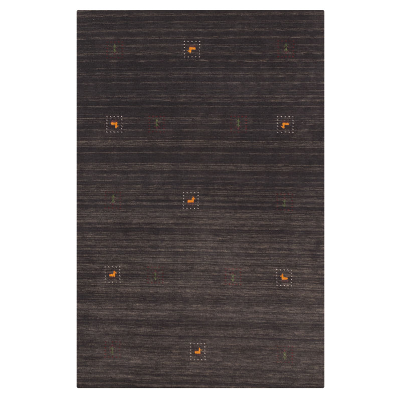 Kashkuli Gabbeh Grey Rug 5'2" x 7'10"
