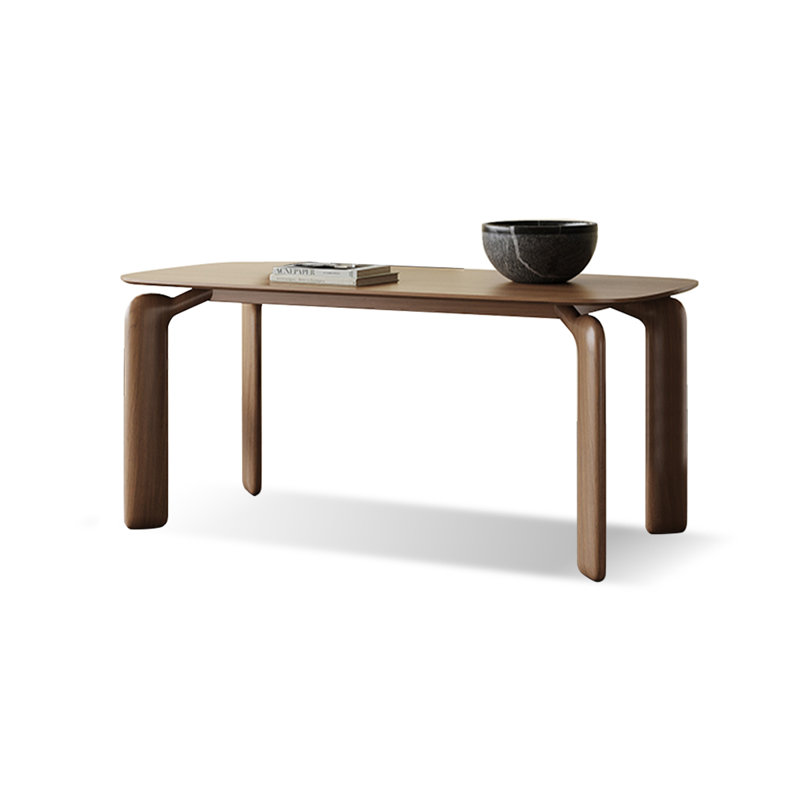 Brown Rectangular Solid Wood Dining Table, 29.53"H x 55.12"L x 31.5"W