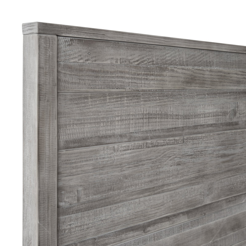 Montauk Bedroom Set, Rustic Gray, King, 2 Pcs: Bed, Nightstand