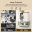Pharmacie Farmhouse avec 2 portes de grange (blanc et noyer)-116533335