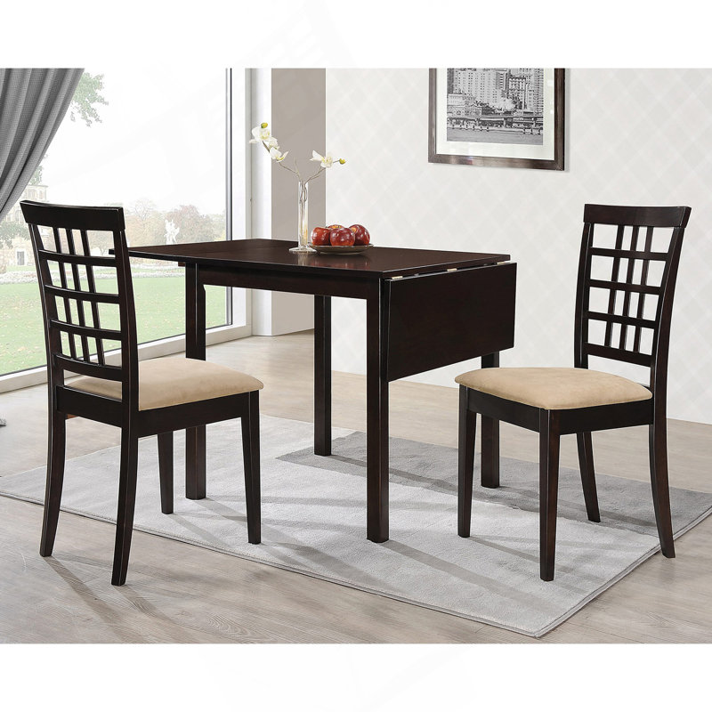 Rectangular 52-Inch Extension Dining Table, Cappuccino