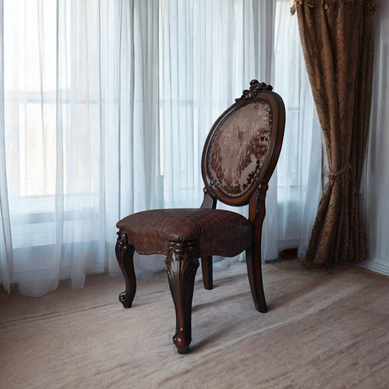 Chaise d'appoint Versailles au fini cerisier (ensemble de 2)