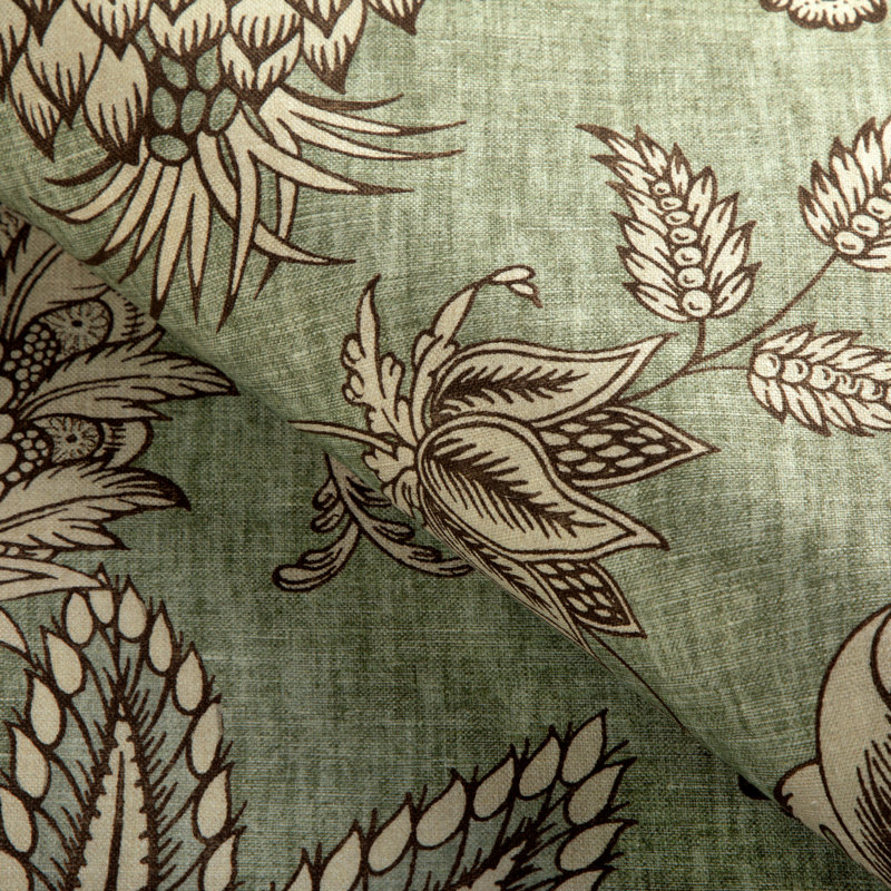 Arcadia Jennings Print Fabric, Sage/Beige/Green