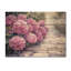 Hortensias dans l'allée de jardin monochrome II - décoration murale en bois d'hortensias - sur bois de pin naturel-1253130444