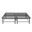 Base de lit à structure de matelas en métal noir, très grand et fiable, supporte bien, espace de rangement supplémentaire, procédure d'assemblage rapide et stable, offre un excellent soutien, sans tracas